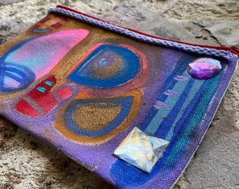Cotton Candy Art Junkie Clutch