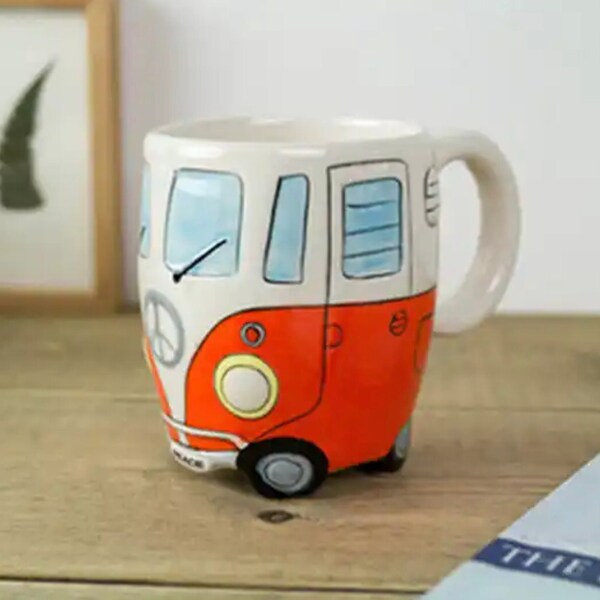 Camper Van Mug, Ceramic mug, Travel Mugs, Camper Van Gifts,  Retro Coffee Mug, Camper Bus, Gift for Coffee Lover, Christmas Gift Travel gift