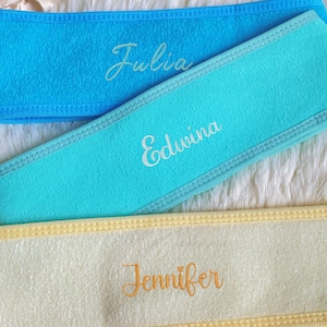 Custom Name Adjustable Headband,Personalized Spa Yoga Headband,Custom Embroidered Headband,Custom Name Headband for Face Wash,Gifts for Her