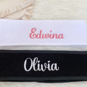 Embroidered Headband with Name,Custom Name Headband,Face Wash Headband,Breathable Headband,Spa Accessory,Personalized Gift, Gift for Her