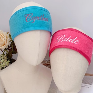 Embroideried Makeup Headbands With Name,Custom Headbands,Skincare Headband,Sweat Headband,Portable Headbands,Headband for Women,Gift for Her