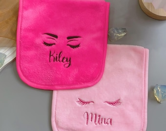 Personalized Washcloth,Monogrammed Face Towel,Custom Name Makeup Remover,Embroidered Reusable Face Towels,Bridesmaid Favors,Embroidered Gift