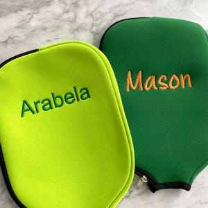 Monogrammed Pickleball Paddle Cover,Custom Embroidered Pickleball Paddle Cover,Custom Pickleball Paddle Cover,Paddle Organizer Zipper Bag