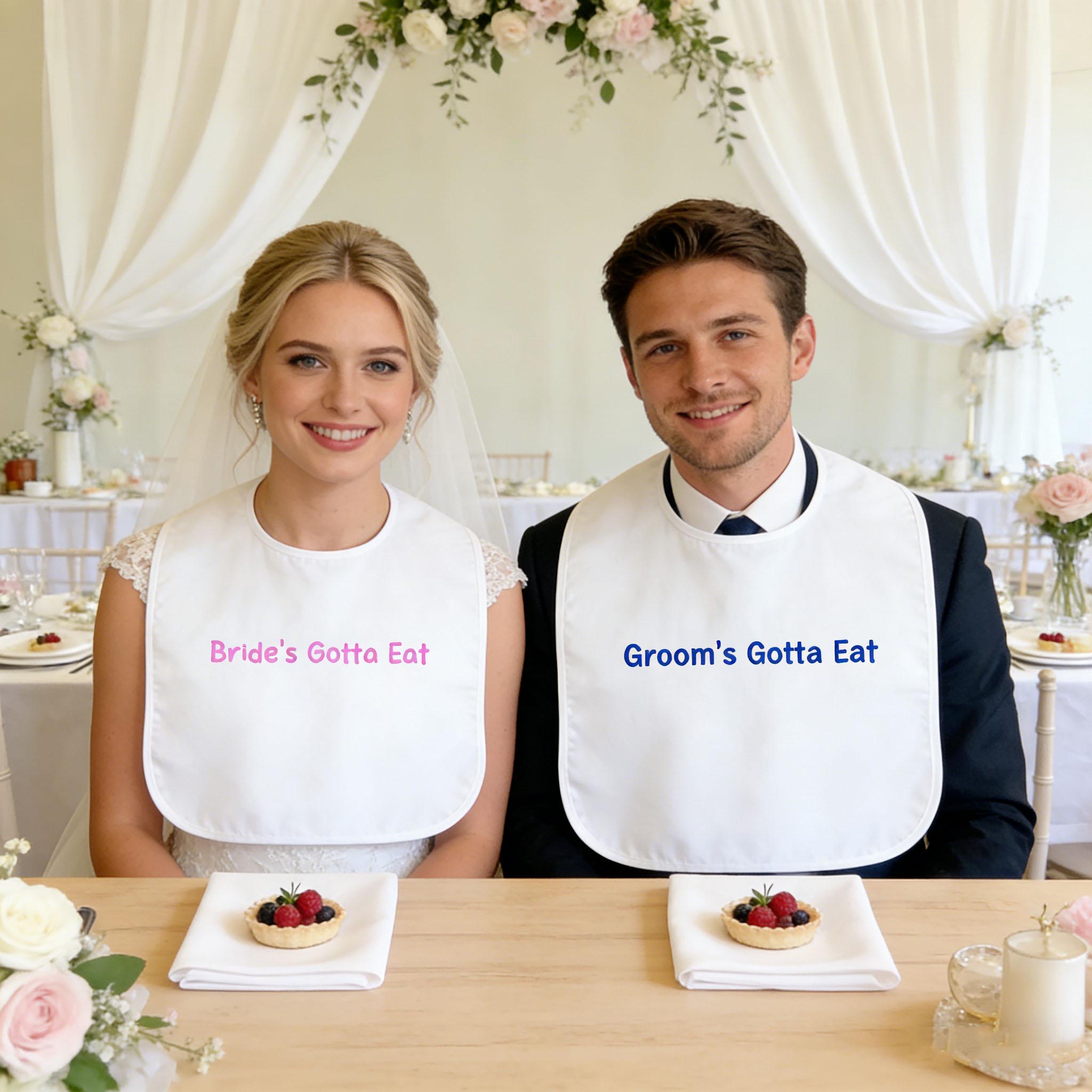 Custom Adult Bib for Weeding Party,Bride and Groom Wedding…