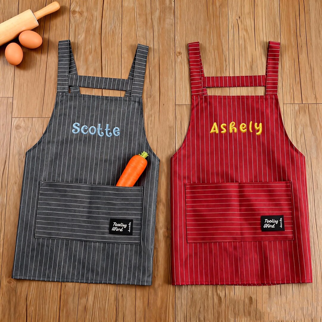 Personalized Kid Apron,custom Family Apron Set,embroidered Aprons for ...