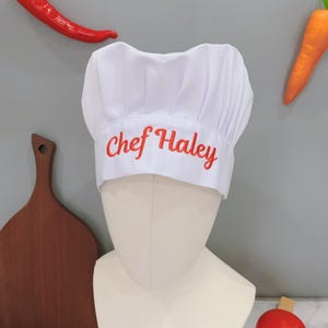 Custom Embroidered Chef Hat,Embroidered  Design Chef Hat,Professional Baking Chef Hat with Name,Adjustable Chef Hat  for Baking Use