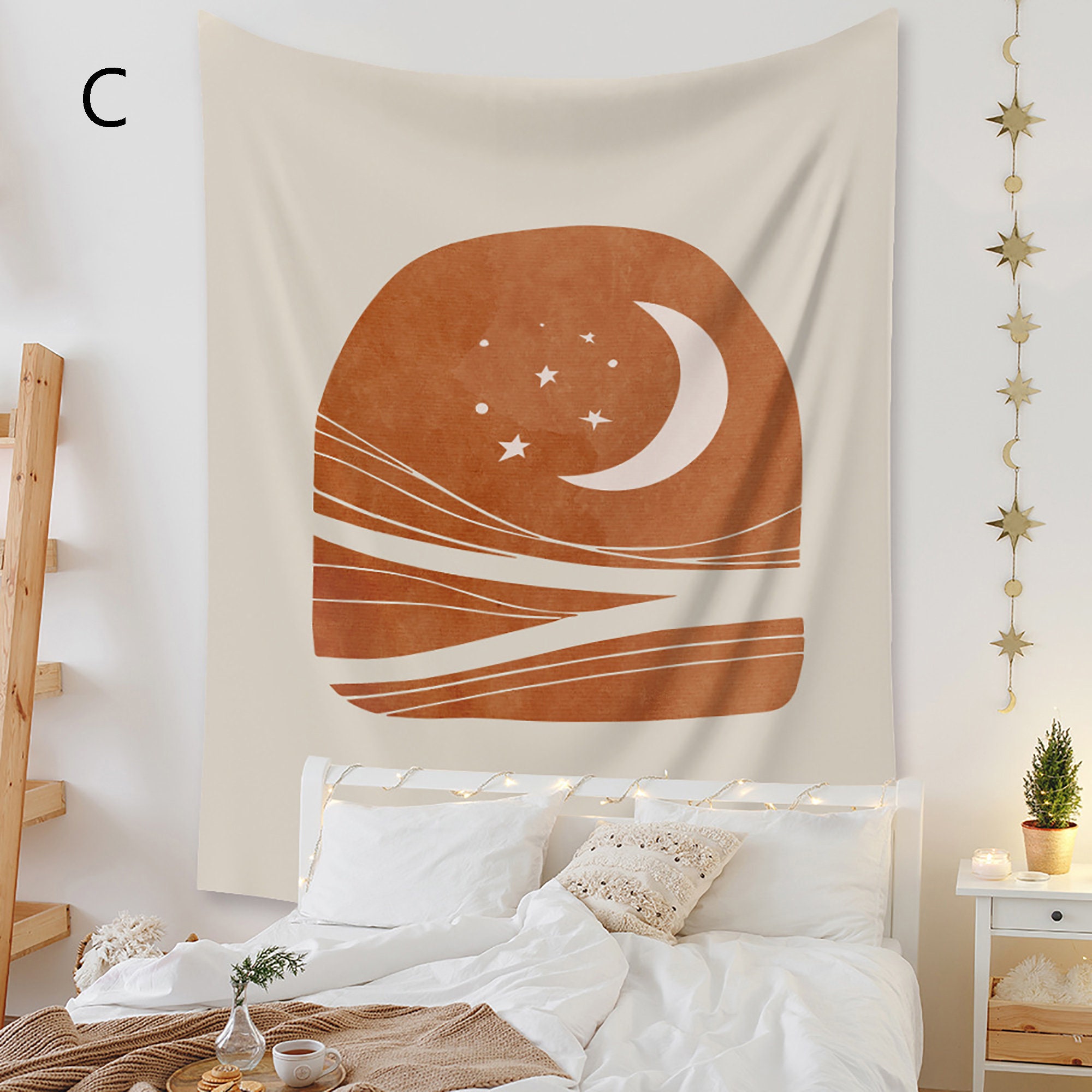 Moon and Sun Tapestry Moon Sun Bedroom Wall Hanging Art Etsy