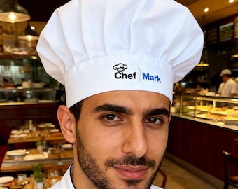 Custom Embroidered Chef Hat,Personalized Adjustable Chef Hat,Chef Hat with Name Customization,Professional Baking Chef Hat with Embroidery