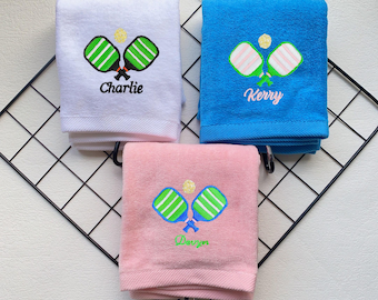 Personalized Embroidered Pickleball Towel,Pickleball Hand Towel,Pickleball Team Sweat Towel,Custom League Awards,Gift For Pickleball Lovers