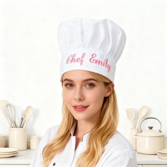 Embroidered Chef Hat for Bakers,adjustable Chef Hat With Custom