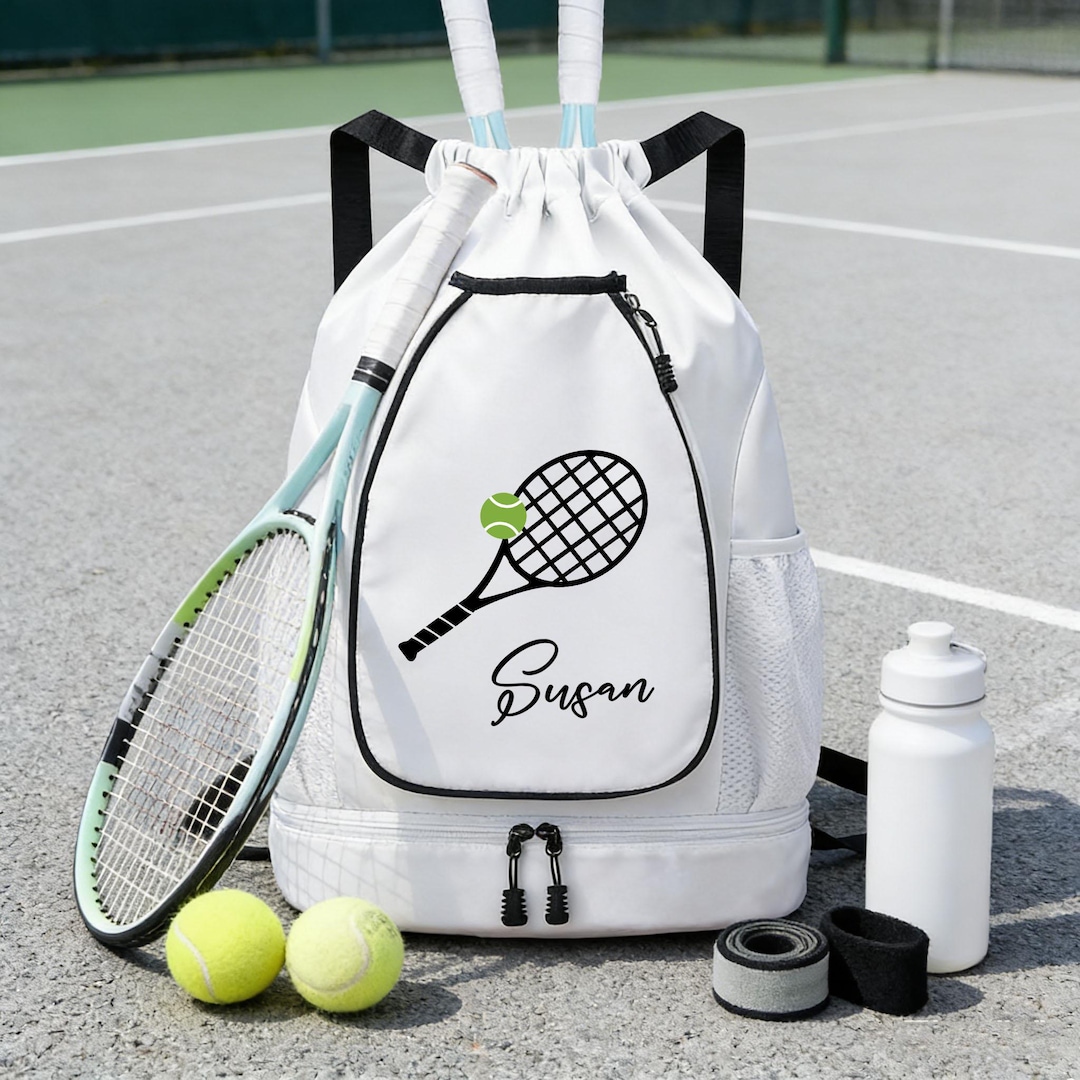 Personalized Tennis Bag,custom Initialed Tennis Racket Bag, Custom ...
