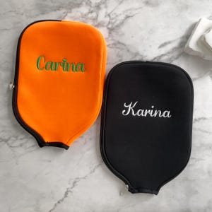 Neoprene Pickleball Paddle Cover,Custom Embroidered Paddle Bag,Personalized Paddle Cover,Waterproof Paddle Case with Name Embroidered