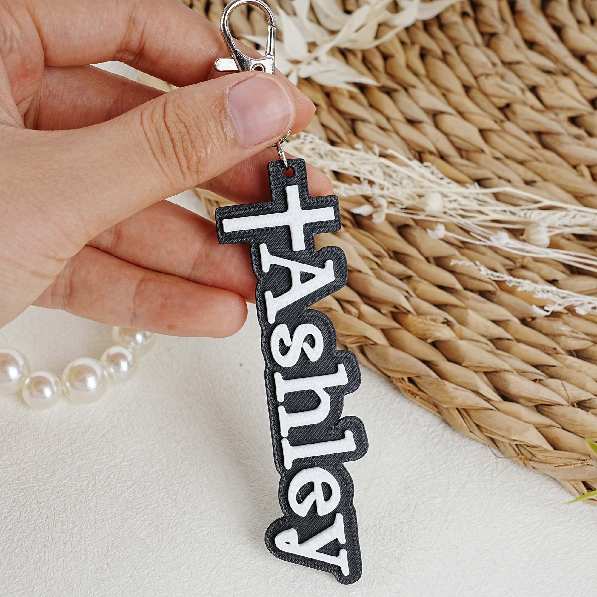 Personalized Cross Keychain, 3D Printed Cross Keychain, Custom Name Tag, Religious Keychain, Christian Accessory, Y2k Charms, Memorial Gifts