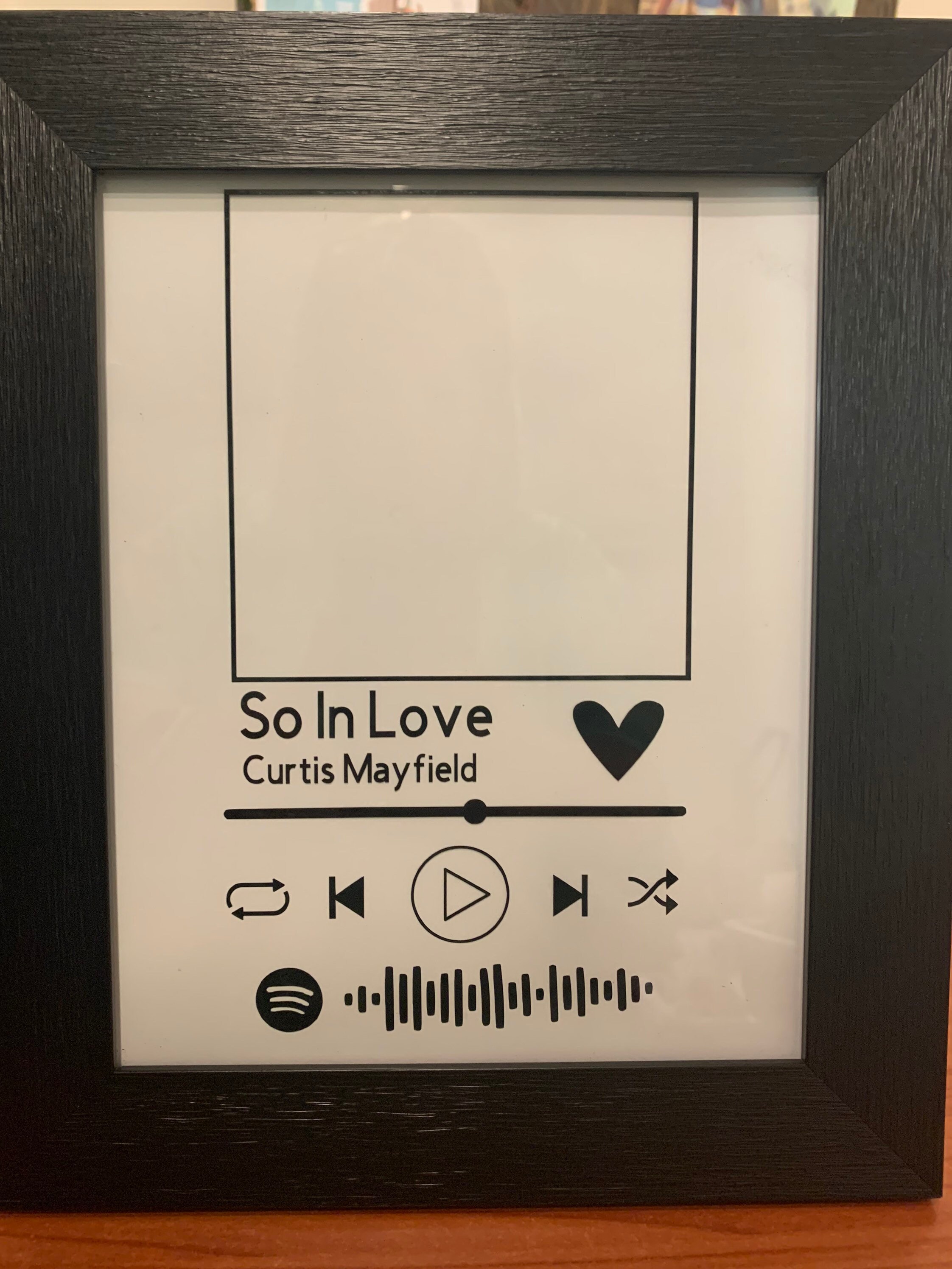 Custom Spotify Song Decal for Frame Wedding Gift Etsy