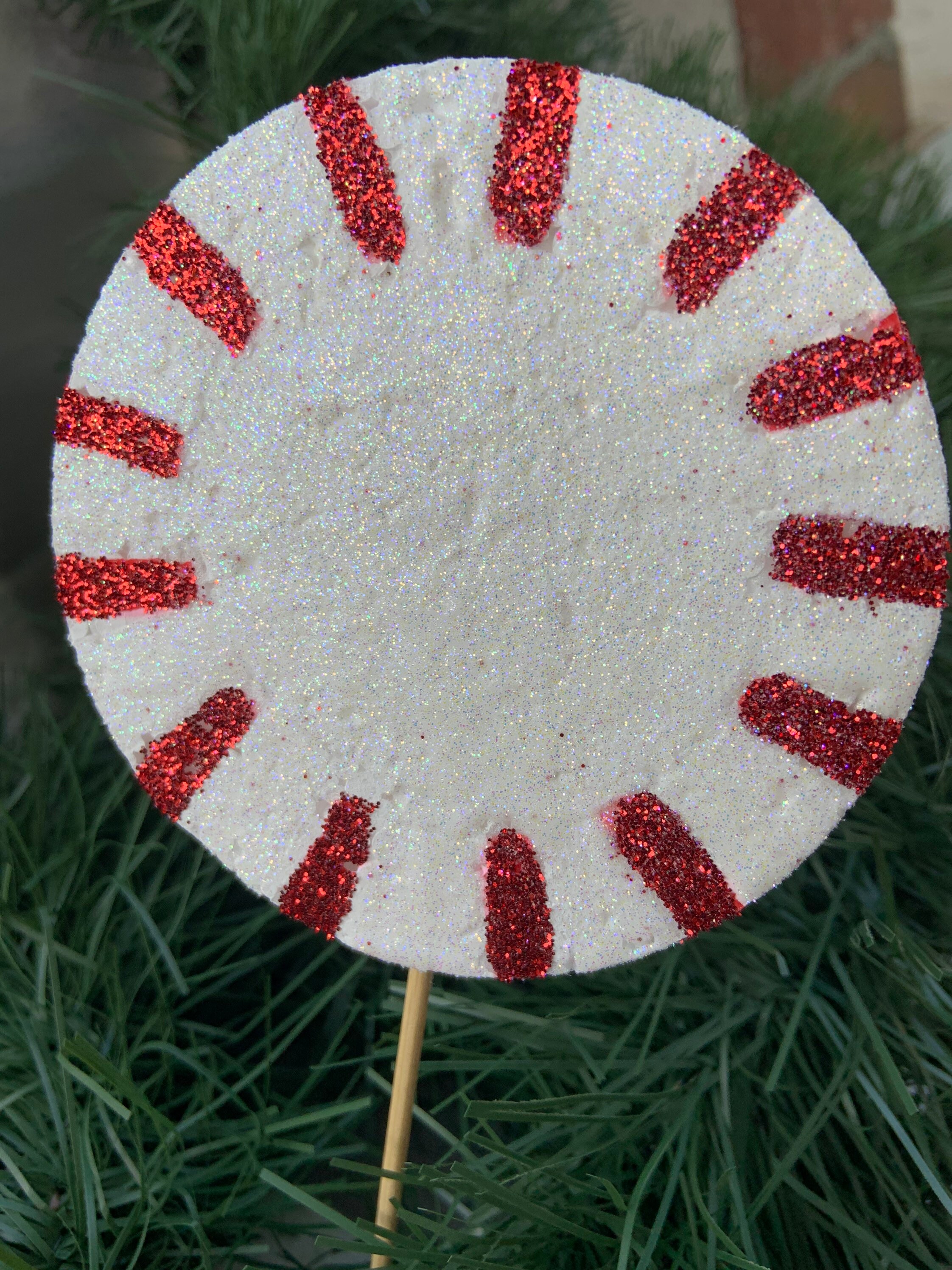 Peppermint Lollipop Decor Fake Lollipop Christmas Etsy