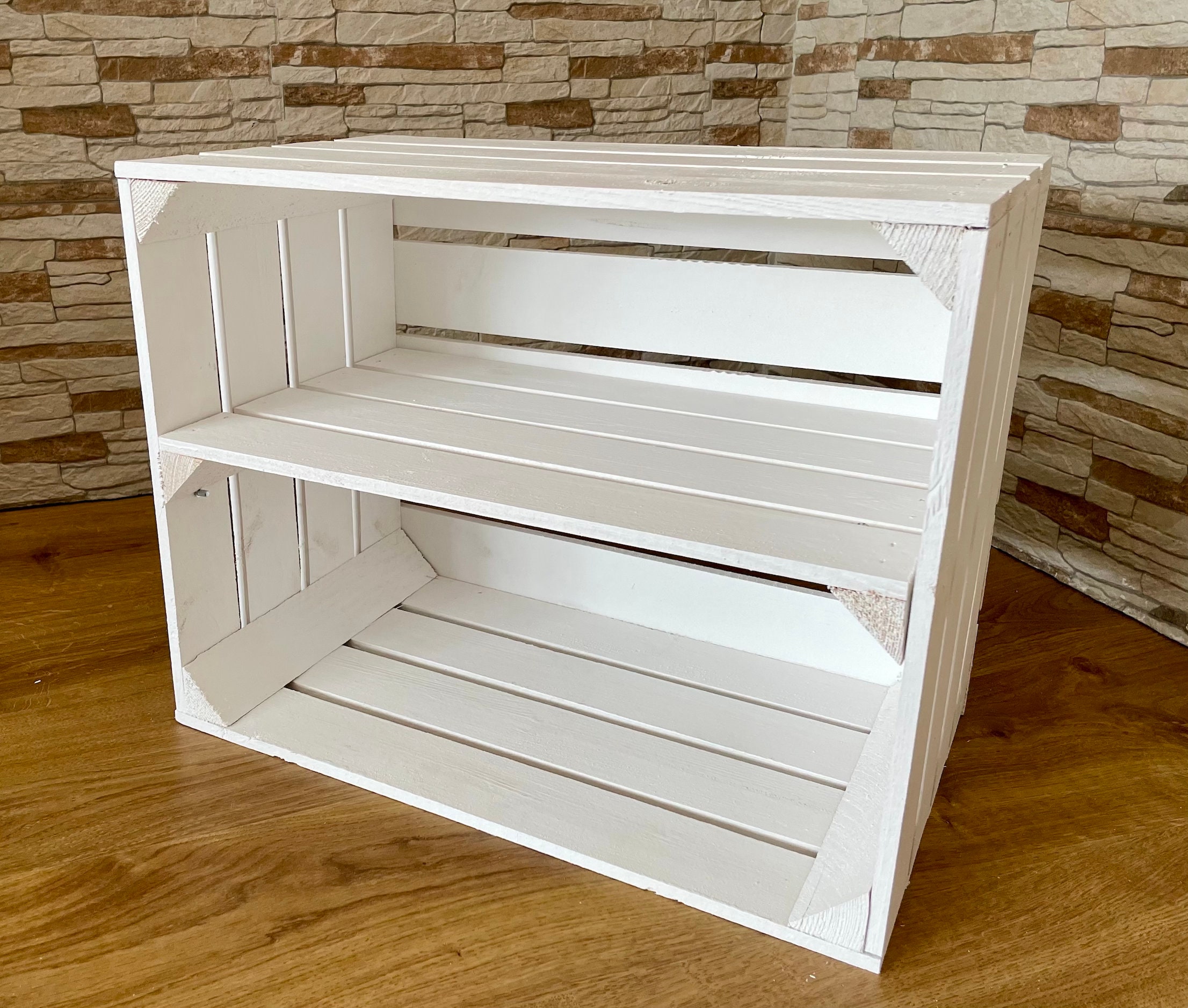 Caja de estantes 50x30x40cm Estantería blanca con tablero | Etsy