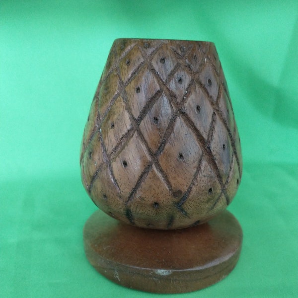 Vintage: Decorative Wooden Pineapple | Home Decor | Tiki Decor | Summer Fun