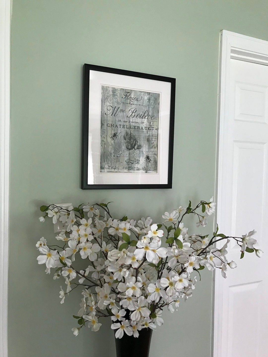 Vintage French Wall Decor Fleura Mme. Boileve 38, Rue Bouron, 38