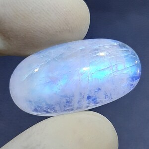 Rainbow Moonstone Cabochon Flat Back Oval Gemstone 30x15x7 mm Natural Rainbow Flashy Moonstone Gemstone For Jewelry Making Moonstone