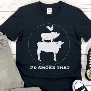 I&#39;d Smoke That Shirt, BBQ Shirt, Barbecue Shirt, Funny BBQ Shirt, BBQ Gift, Grilling Shirt, Fathers Day Shirt, Dad Shirt