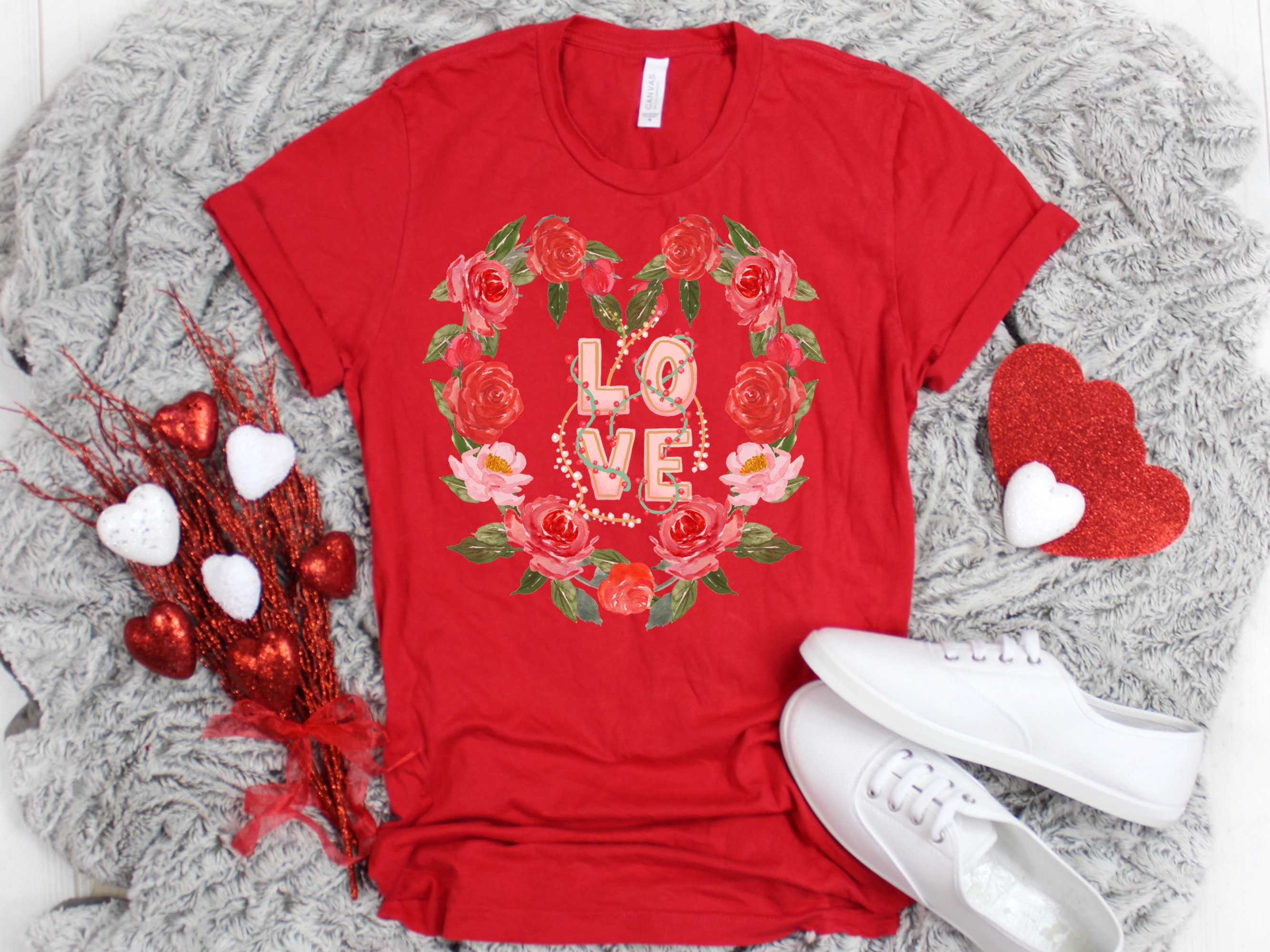 T-shirt Lands End Fille 10-12 Ans - Rose Avec Coeur Pailleté - 100% Coton