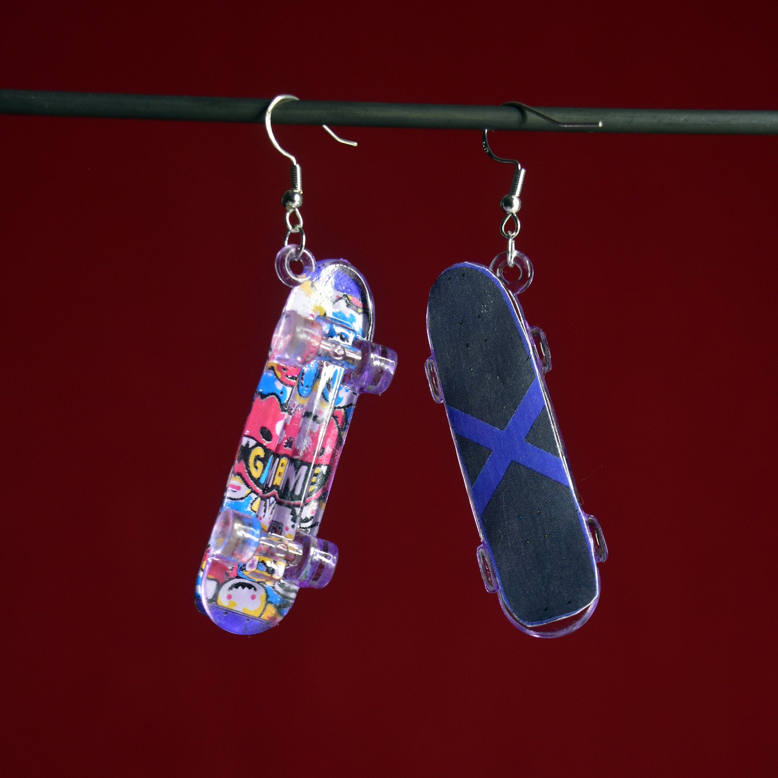 Miya Skateboard Earrings Miya Chinen Sk Sk8 Etsy