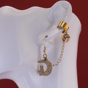 Cat Volleyball HQ Mascots Chained Earrings Ear Cuff Combo – Kuroken Neko – Anime Cosplay Jewelry