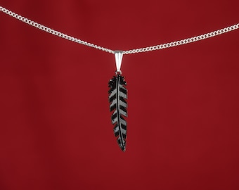 Crowley Black Feather Necklace