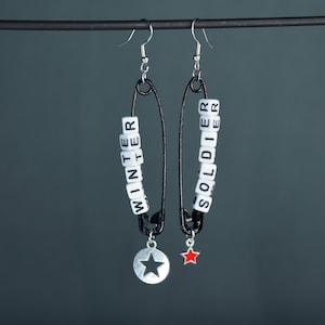 Boucles d&#39;oreilles épingles à nourrice Soldat de l&#39;hiver - Bucky Barnes -