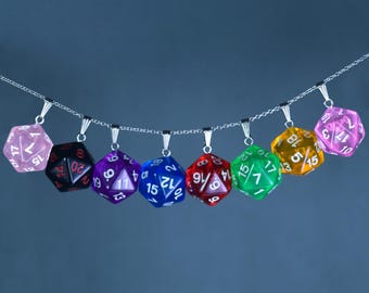 The Mighty 9 D20 Necklaces – Critter Cosplay – Mighty 9 – Dice and Dragons – TTRPG Jewelry