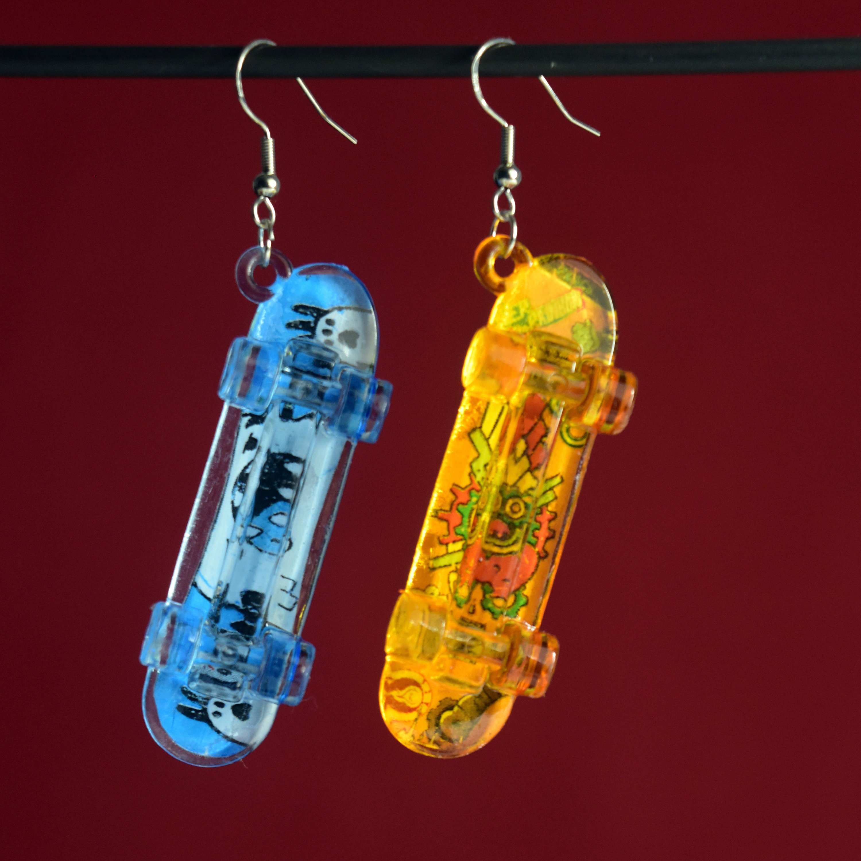 Renga Skateboard Earrings Reki/langa Sk Sk8 - Etsy Norway