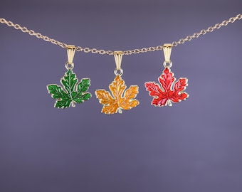 Keyleth Green, Yellow and Red Leaves Druid Necklace – Critter Cosplay – Dice and Dragons – TTRPG Jewelry