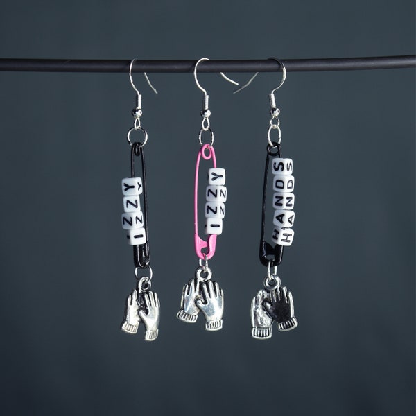 OFMD Izzy Hands Safety Pin Earrings - Our Flag Means Death - Izzy/Blackbeard