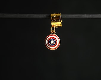 Brincos de pressão com o escudo do Capitão América - Steve Rogers | Sam Wilson -