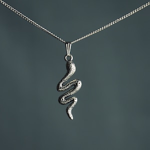 Crowley Silver Snake Necklace