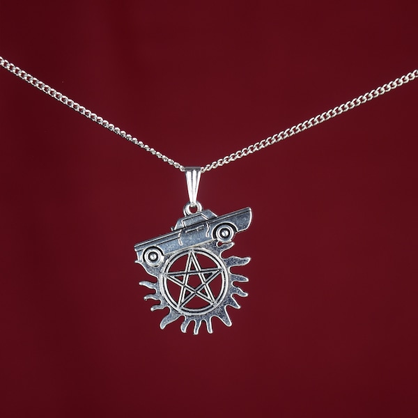 SPN Impala and  Anti-possession Necklace - Supernatural- SPN