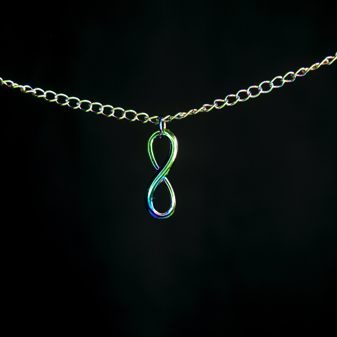 Sk∞ Rainbow Chain Infinity Necklace - Sk∞ - Sk8 - Etsy