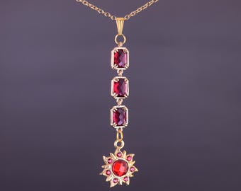 Mollymauk Gold Sun Horn Jewelry Dangling Necklace – Critter Cosplay – Mighty 9 – Dice and Dragons – TTRPG Jewelry