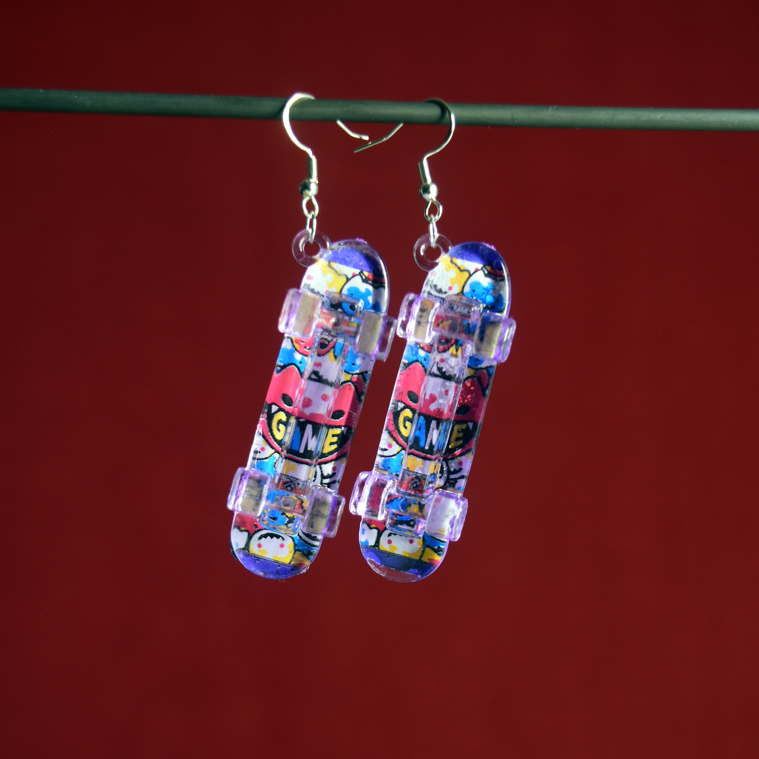 Miya Skateboard Earrings Miya Chinen Sk Sk8 the Etsy