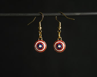 Captain America  Earrings - Steve Rodgers|Sam Wilson -