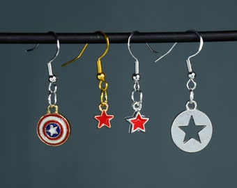 Brincos Soldado Invernal/Capitão América - Bucky/Steve Rodgers | Sam Wilson -