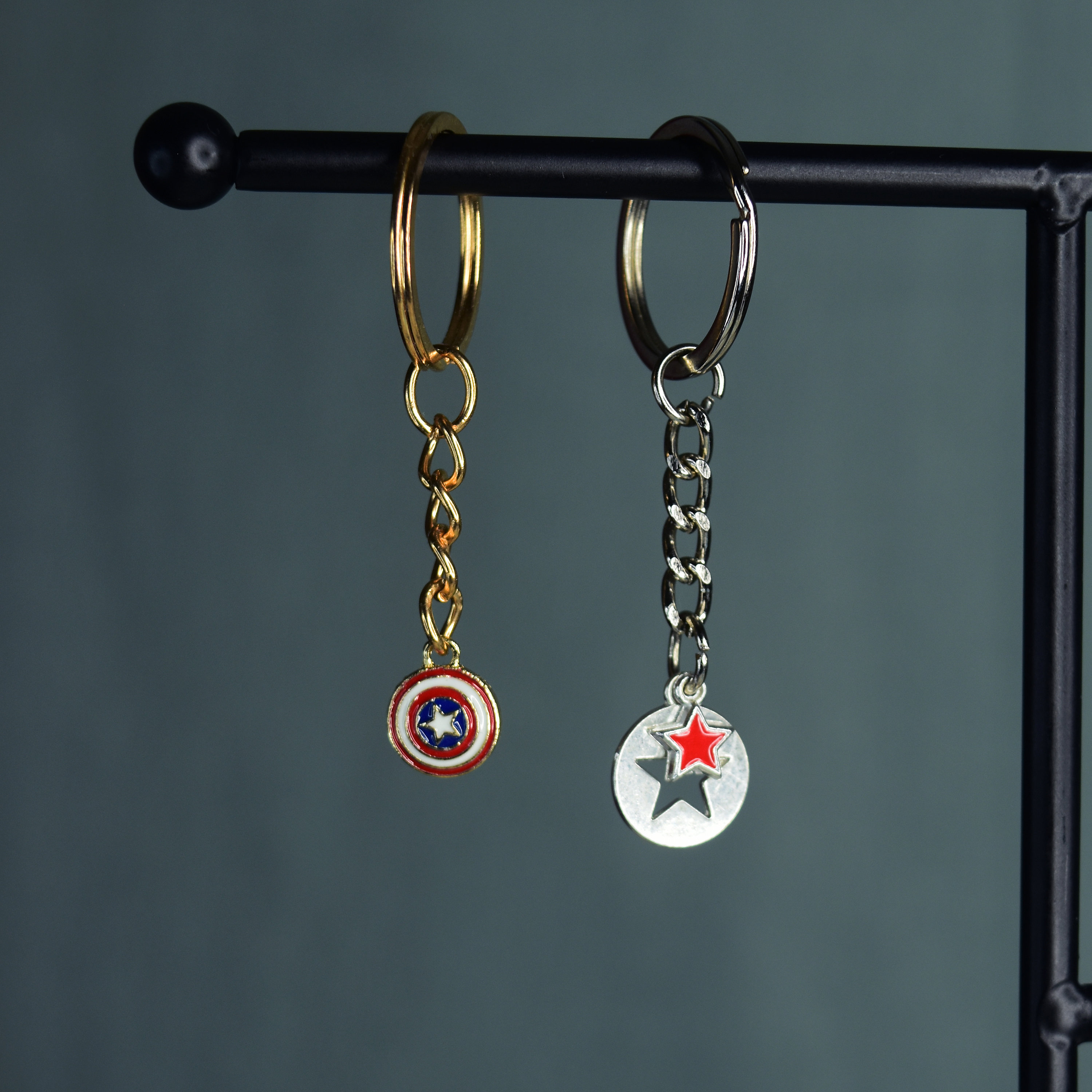 Bucky/Captain America Keychain - Bucky Barnes/Steve Rodgers|Sam Wilson -