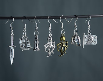OFMD Charm Ohrringe - Unsere Flagge bedeutet Tod - Stede Bonnet - Blackbeard