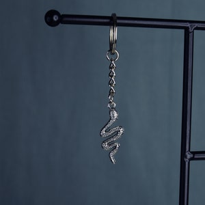 Crowley Silver Snake Keychain