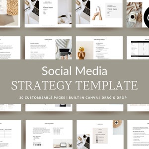 Strategiesjabloon voor sociale media | Canva-sjabloon voor klantpresentatie