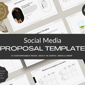 Social Media Manager Proposal Template | Proposal Slidedeck | New Business Proposal Presentation | Project Pitch | Client Proposal Template