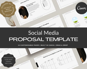Plantilla de propuesta para redes sociales / Presentación para clientes (Canva)