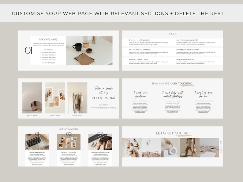 Canva Sales Page Template, Website Page, Online Sales Template, Sales Landing Page Template, Canva Website Template, Coaching Sales Page image 4