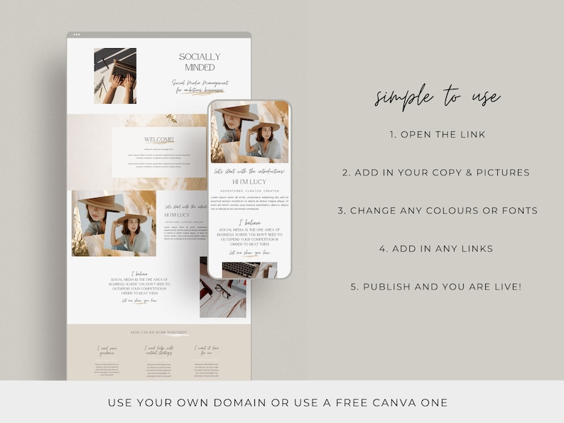 Canva Sales Page Template, Website Page, Online Sales Template, Sales Landing Page Template, Canva Website Template, Coaching Sales Page image 5