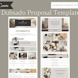 Simple Minimalist Dubsado Proposal | Project Management | Proposal Planner Page | Proposal Document | Dubsado Templates | Canva Templates